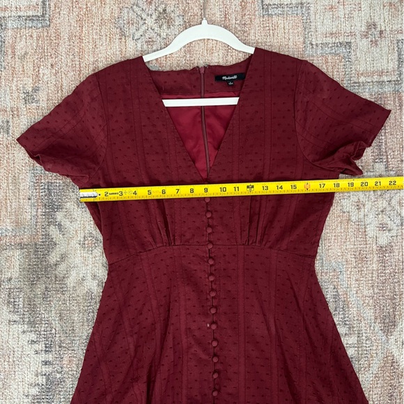 Madewell Button Front Swing Dress in Swiss Dot - Picture 11 of 16